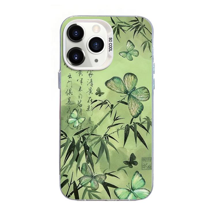 나비 무늬 은도금 PC 하이브리드 TPU 휴대폰 케이스, iPhone 12 mini용, iPhone 11 Pro Max용, iPhone 11용, iPhone 11 Pro용, iPhone XS / X용, iPhone XR용