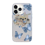 나비 무늬 은도금 PC 하이브리드 TPU 휴대폰 케이스, iPhone 12 mini용, iPhone 11 Pro Max용, iPhone 11용, iPhone 11 Pro용, iPhone XS / X용, iPhone XR용