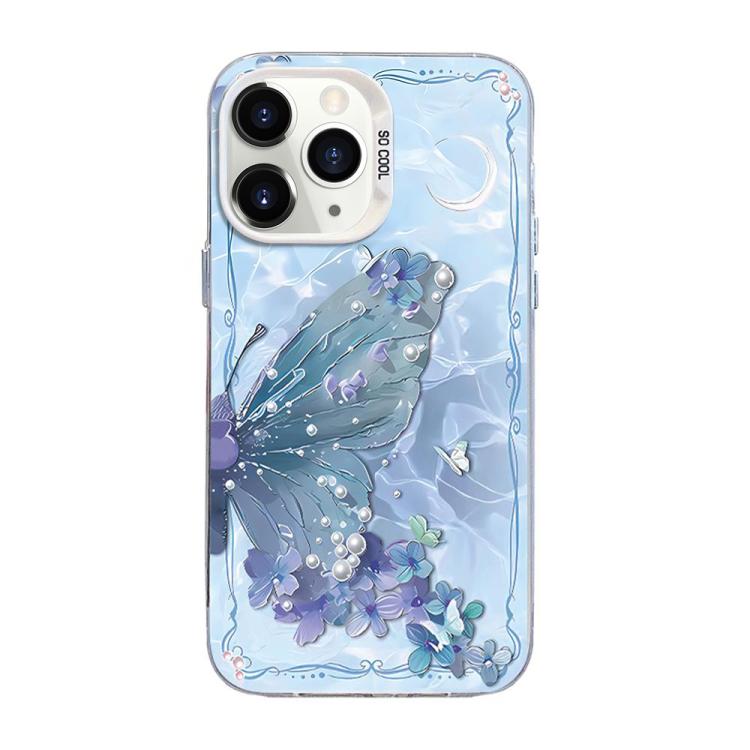 나비 무늬 은도금 PC 하이브리드 TPU 휴대폰 케이스, iPhone 12 mini용, iPhone 11 Pro Max용, iPhone 11용, iPhone 11 Pro용, iPhone XS / X용, iPhone XR용