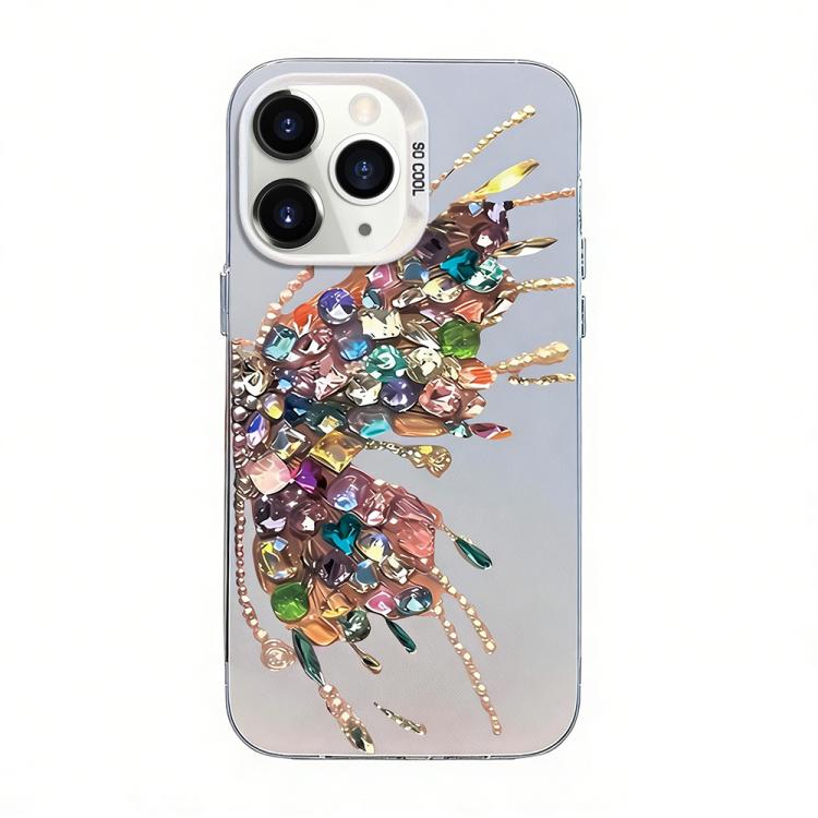 나비 무늬 은도금 PC 하이브리드 TPU 휴대폰 케이스, iPhone 12 mini용, iPhone 11 Pro Max용, iPhone 11용, iPhone 11 Pro용, iPhone XS / X용, iPhone XR용