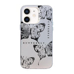 나비 무늬 은도금 PC 하이브리드 TPU 휴대폰 케이스, iPhone 12 mini용, iPhone 11 Pro Max용, iPhone 11용, iPhone 11 Pro용, iPhone XS / X용, iPhone XR용