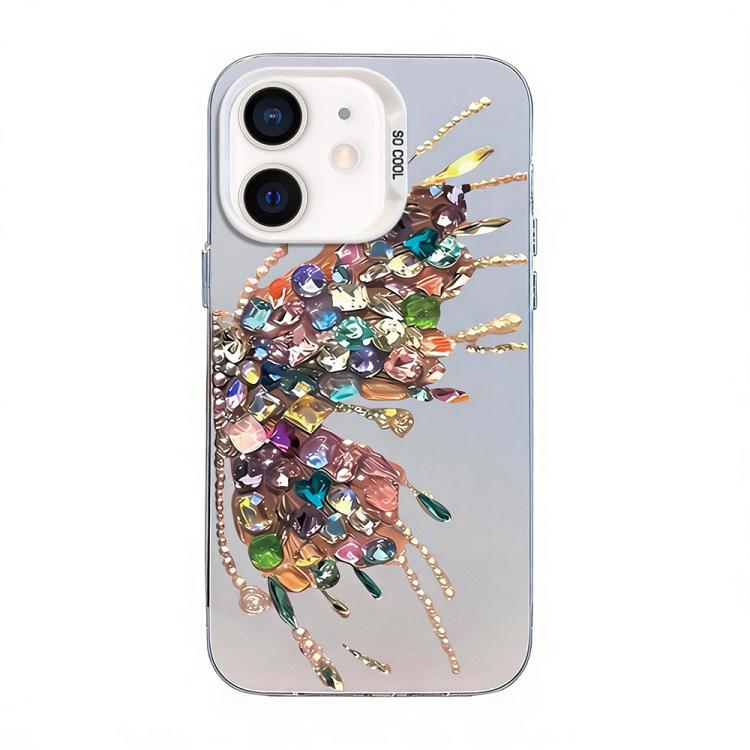 나비 무늬 은도금 PC 하이브리드 TPU 휴대폰 케이스, iPhone 12 mini용, iPhone 11 Pro Max용, iPhone 11용, iPhone 11 Pro용, iPhone XS / X용, iPhone XR용