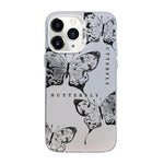 나비 무늬 은도금 PC 하이브리드 TPU 휴대폰 케이스, iPhone 12 mini용, iPhone 11 Pro Max용, iPhone 11용, iPhone 11 Pro용, iPhone XS / X용, iPhone XR용