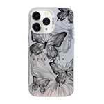 나비 무늬 은도금 PC 하이브리드 TPU 휴대폰 케이스, iPhone 12 mini용, iPhone 11 Pro Max용, iPhone 11용, iPhone 11 Pro용, iPhone XS / X용, iPhone XR용