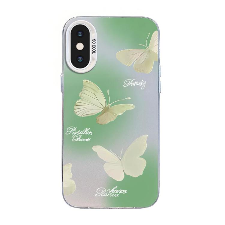 나비 무늬 은도금 PC 하이브리드 TPU 휴대폰 케이스, iPhone 12 mini용, iPhone 11 Pro Max용, iPhone 11용, iPhone 11 Pro용, iPhone XS / X용, iPhone XR용