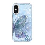 나비 무늬 은도금 PC 하이브리드 TPU 휴대폰 케이스, iPhone 12 mini용, iPhone 11 Pro Max용, iPhone 11용, iPhone 11 Pro용, iPhone XS / X용, iPhone XR용