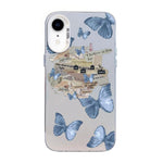 나비 무늬 은도금 PC 하이브리드 TPU 휴대폰 케이스, iPhone 12 mini용, iPhone 11 Pro Max용, iPhone 11용, iPhone 11 Pro용, iPhone XS / X용, iPhone XR용