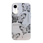 나비 무늬 은도금 PC 하이브리드 TPU 휴대폰 케이스, iPhone 12 mini용, iPhone 11 Pro Max용, iPhone 11용, iPhone 11 Pro용, iPhone XS / X용, iPhone XR용