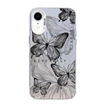 나비 무늬 은도금 PC 하이브리드 TPU 휴대폰 케이스, iPhone 12 mini용, iPhone 11 Pro Max용, iPhone 11용, iPhone 11 Pro용, iPhone XS / X용, iPhone XR용