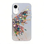 나비 무늬 은도금 PC 하이브리드 TPU 휴대폰 케이스, iPhone 12 mini용, iPhone 11 Pro Max용, iPhone 11용, iPhone 11 Pro용, iPhone XS / X용, iPhone XR용
