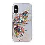 Butterfly Pattern Silver Plating PC Hybrid TPU Phone Case, For iPhone XS Max, For iPhone 8 Plus / 7 Plus