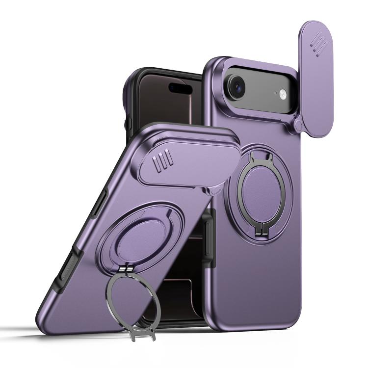 카메라 슬라이딩 쉴드 자석 회전 홀더 휴대폰 케이스, 아이폰 17 프로 맥스용, 아이폰 17 프로용, 아이폰 17용, 아이폰 에어용, 아이폰 16 프로 맥스용, 아이폰 16 프로용