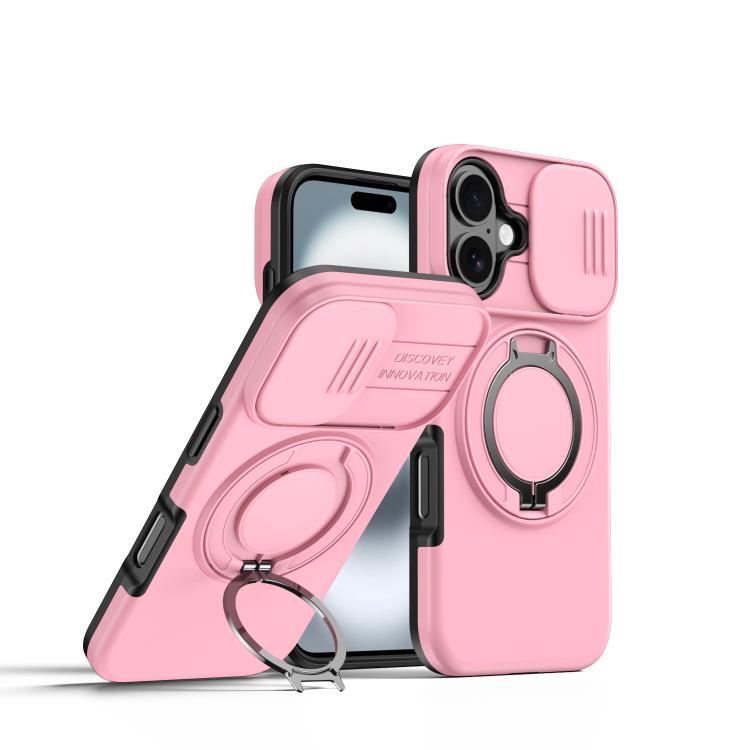 Camera Sliding Shield Magnetic Rotation Holder Phone Case, For iPhone 16 Plus, For iPhone 16, For iPhone 15 Pro Max, For iPhone 15 Pro, For iPhone 15 Plus / 14 Plus, For iPhone 15