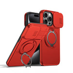 Camera Sliding Shield Magnetic Rotation Holder Phone Case, For iPhone 16 Plus, For iPhone 16, For iPhone 15 Pro Max, For iPhone 15 Pro, For iPhone 15 Plus / 14 Plus, For iPhone 15