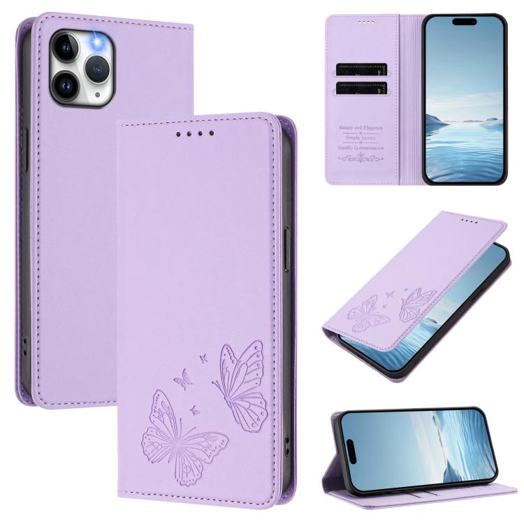 Strong Magnetic Dual Butterfly RFID Vegan Leather Phone Case, For iPhone 12 Pro Max, For iPhone 11 Pro Max, For iPhone 11, For iPhone 11 Pro