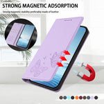 강력한 자석 이중 나비 RFID 비건 가죽 휴대폰 케이스, 아이폰 15용, 아이폰 14 플러스용, 아이폰 14 / 13용, 아이폰 14 프로용