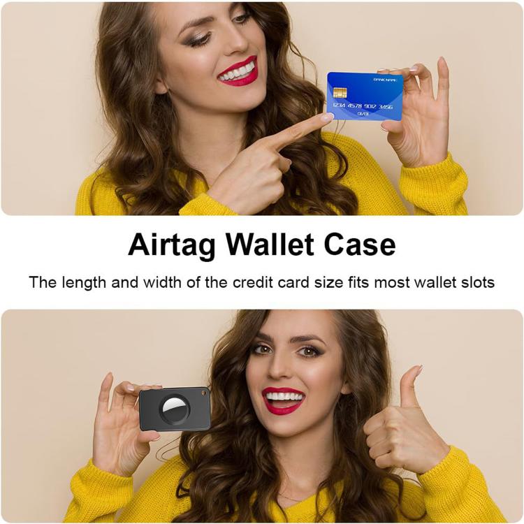 XDcase 초슬림 지갑 카드 디자인 TPU 보호 케이스, AirTag 2세대 / 1세대용