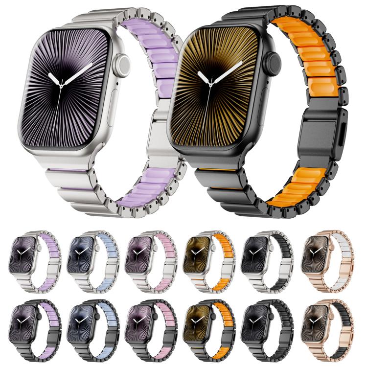원 비드 허리 스테인리스 스틸 노먼 버클 자석 시계줄, 애플 워치 46mm / 49mm / 45mm / 44mm용, 애플 워치 42mm / 41mm / 40mm / 38mm용