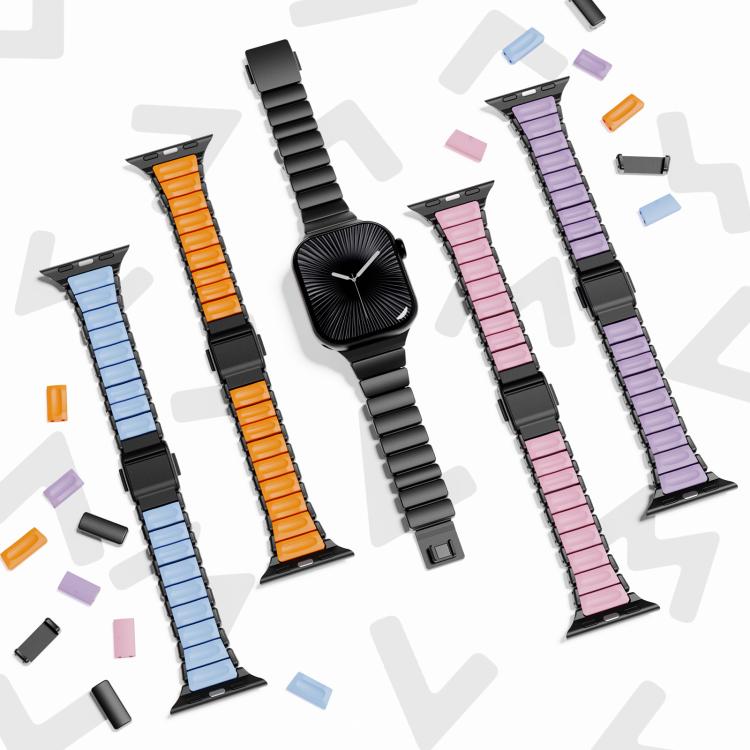 원 비드 허리 스테인리스 스틸 노먼 버클 자석 시계줄, 애플 워치 46mm / 49mm / 45mm / 44mm용, 애플 워치 42mm / 41mm / 40mm / 38mm용