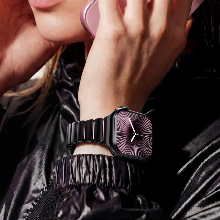 원 비드 허리 스테인리스 스틸 노먼 버클 자석 시계줄, 애플 워치 46mm / 49mm / 45mm / 44mm용, 애플 워치 42mm / 41mm / 40mm / 38mm용