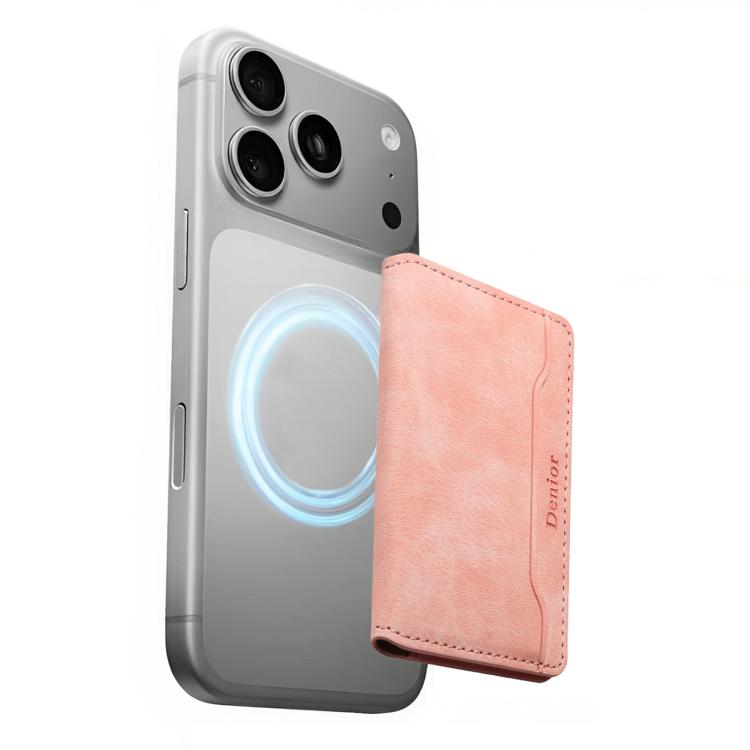 Denior V08+1 Retro Vegan Leather Texture Magnetic Wallet Card Holder Bag