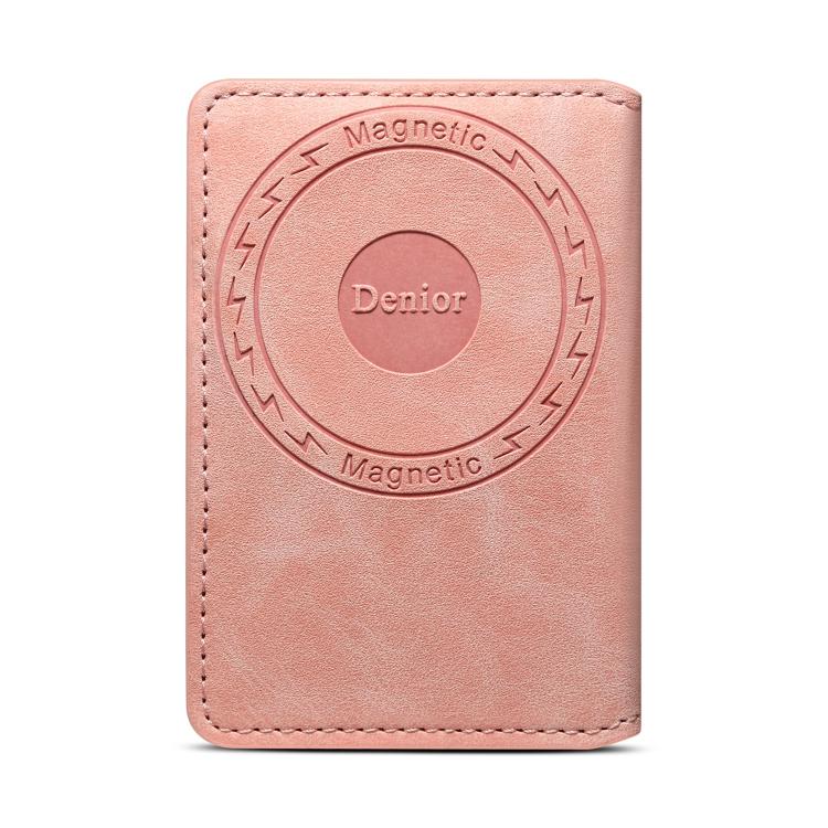 Denior V08+1 레트로 비건 가죽 질감 마그네틱 지갑 카드 홀더 가방