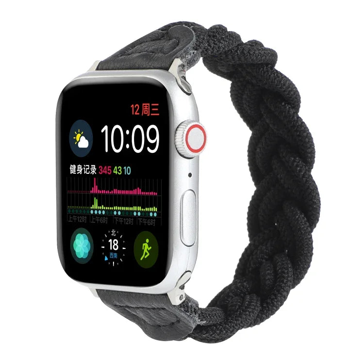 탄력성 짜임 시계줄 Apple Watch 시리즈 6 & SE & 5 & 4 40mm / 3 & 2 & 1 38mm용, 160mm
