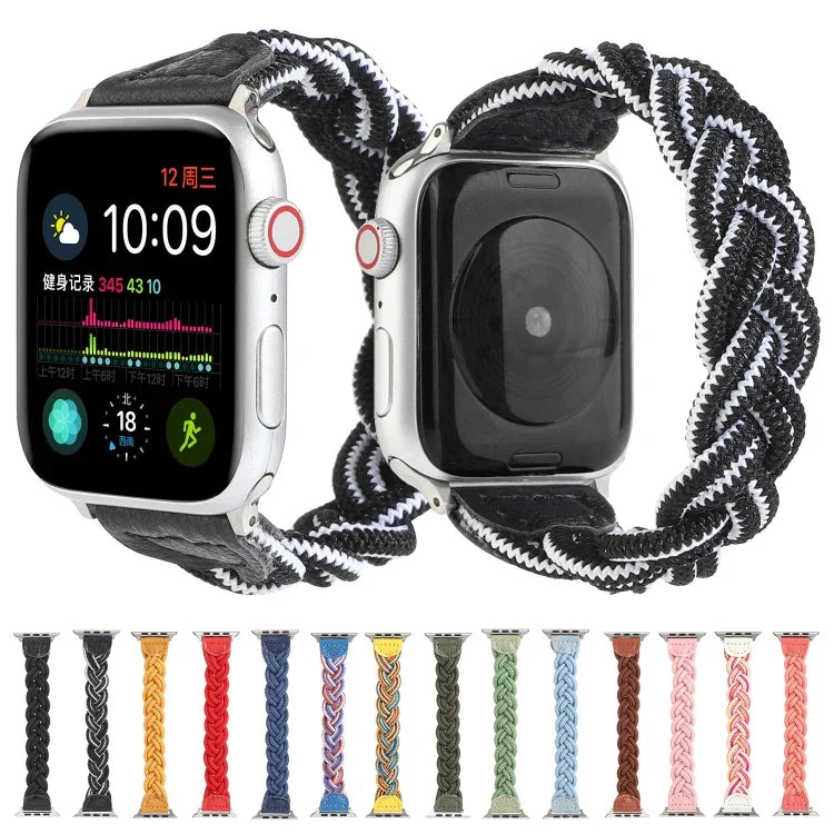 탄력성 짜임 시계줄 Apple Watch 시리즈 6 & SE & 5 & 4 40mm / 3 & 2 & 1 38mm용, 160mm