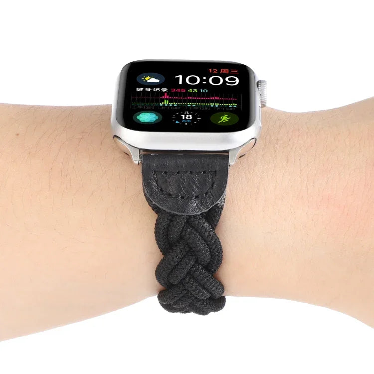 탄력성 짜임 시계줄 Apple Watch 시리즈 6 & SE & 5 & 4 44mm / 3 & 2 & 1 42mm용, 160mm