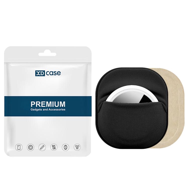 XDcase 탄력성 원단 뒷면 접착 카드 디자인 보호 케이스, AirTag 2세대 / 1세대용
