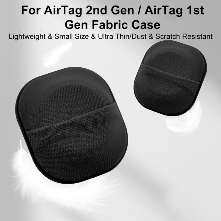 XDcase 탄력성 원단 뒷면 접착 카드 디자인 보호 케이스, AirTag 2세대 / 1세대용