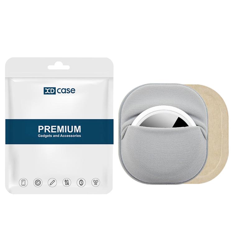 XDcase 탄력성 원단 뒷면 접착 카드 디자인 보호 케이스, AirTag 2세대 / 1세대용