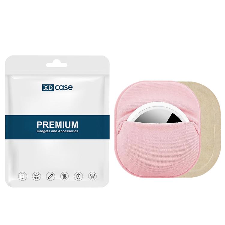 XDcase 탄력성 원단 뒷면 접착 카드 디자인 보호 케이스, AirTag 2세대 / 1세대용