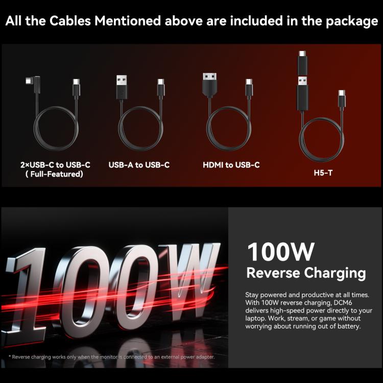 Blackview DCM6 14인치 듀얼 스크린 휴대용 노트북 확장 모니터 및 스탠드, DCM6