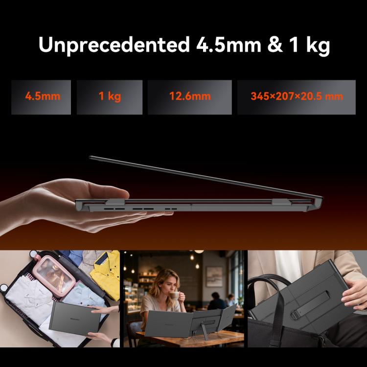 Blackview DCM6 14인치 듀얼 스크린 휴대용 노트북 확장 모니터 및 스탠드, DCM6