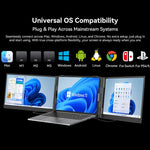Blackview DCM8 15.3인치 듀얼 디스플레이 휴대용 노트북 LCD 모니터 확장기 및 스탠드, DCM8