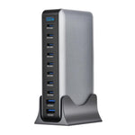 YMX-1000W 1000W 8 x Type-C 포트 및 2 x USB 10 포트 디지털 디스플레이 다기능 충전기, AU 플러그, EU 플러그, UK 플러그, US 플러그