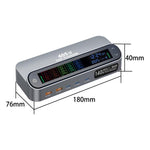 YMX-LCD405W 405W 3xType-C 및 2xUSB GaN 스마트 디지털 디스플레이 다기능 충전기, AU 플러그, EU 플러그, UK 플러그, US 플러그