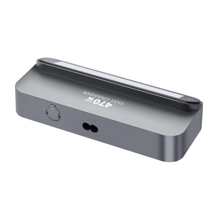 YMX-LCD470W 470W 3xType-C 및 2xUSB GaN 스마트 디지털 디스플레이 다기능 충전기, Type-C 수납 케이블 포함, AU 플러그, EU 플러그, UK 플러그, US 플러그