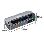 YMX-LCD470W 470W 3xType-C 및 2xUSB GaN 스마트 디지털 디스플레이 다기능 충전기, Type-C 수납 케이블 포함, AU 플러그, EU 플러그, UK 플러그, US 플러그