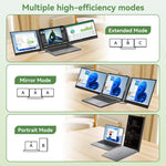 Blackview DCM8 Pro 14-17.3인치 노트북용 15.3인치 듀얼 스크린 휴대용 확장 모니터