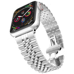 메탈 5바트 교체용 스틸 스트랩 시계줄, Apple Watch Ultra 49mm / 시리즈 8&7 45mm / SE 2&6&SE&5&4 44mm / 3&2&1 42mm용, Apple Watch 시리즈 8&7 41mm / SE 2&6&SE&5&4 40mm / 3&2&1 38mm용