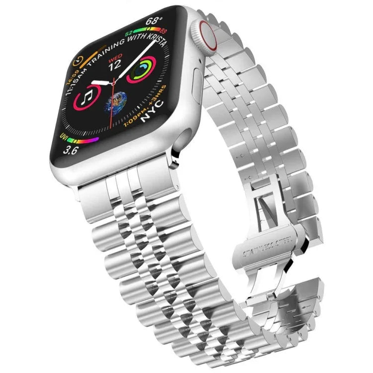 메탈 5바트 교체용 스틸 스트랩 시계줄, Apple Watch Ultra 49mm / 시리즈 8&7 45mm / SE 2&6&SE&5&4 44mm / 3&2&1 42mm용, Apple Watch 시리즈 8&7 41mm / SE 2&6&SE&5&4 40mm / 3&2&1 38mm용
