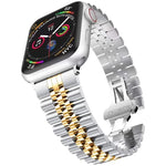 메탈 5바트 교체용 스틸 스트랩 시계줄, Apple Watch Ultra 49mm / 시리즈 8&7 45mm / SE 2&6&SE&5&4 44mm / 3&2&1 42mm용, Apple Watch 시리즈 8&7 41mm / SE 2&6&SE&5&4 40mm / 3&2&1 38mm용