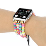 보헤미안 스타일 부드러운 세라믹 비즈 스트랩, Apple 시리즈 6 & SE & 5 & 4 44mm / 3 & 2 & 1 42mm용, Apple 시리즈 7 45mm / 6 & SE & 5 & 4 44mm / 3 & 2 & 1 42mm용