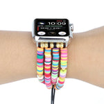 보헤미안 스타일 부드러운 세라믹 비즈 스트랩, Apple 시리즈 6 & SE & 5 & 4 44mm / 3 & 2 & 1 42mm용, Apple 시리즈 7 45mm / 6 & SE & 5 & 4 44mm / 3 & 2 & 1 42mm용