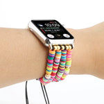보헤미안 스타일 부드러운 세라믹 비즈 스트랩, Apple 시리즈 6 & SE & 5 & 4 44mm / 3 & 2 & 1 42mm용, Apple 시리즈 7 45mm / 6 & SE & 5 & 4 44mm / 3 & 2 & 1 42mm용