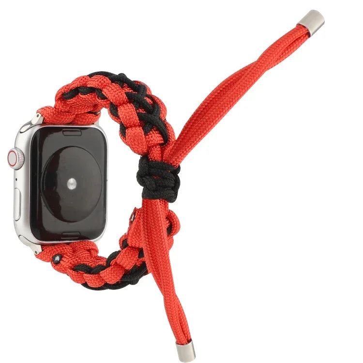 꼬임 우산 코드 스트랩, Apple 시리즈 7 41mm / 6 & SE & 5 & 4 40mm / 3 & 2 & 1 38mm용, Apple 시리즈 7 45mm / 6 & SE & 5 & 4 44mm / 3 & 2 & 1 42mm용