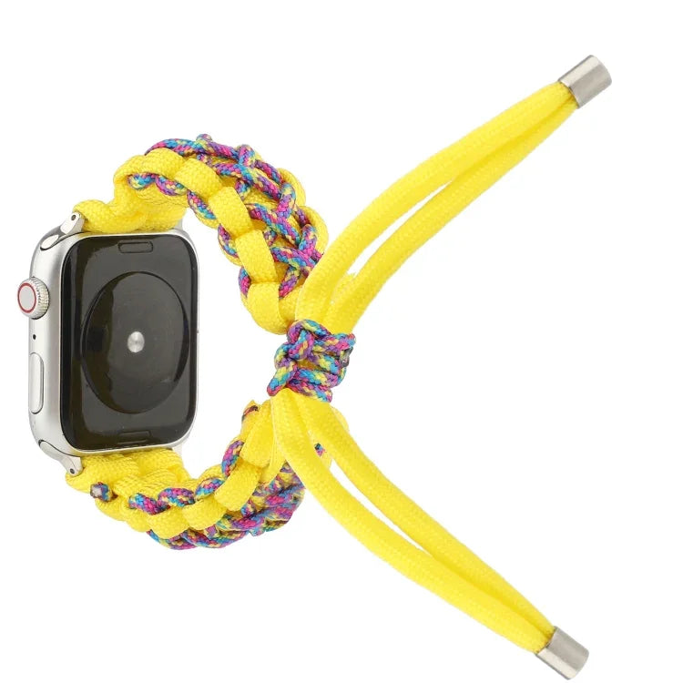 꼬임 우산 코드 스트랩, Apple 시리즈 7 41mm / 6 & SE & 5 & 4 40mm / 3 & 2 & 1 38mm용, Apple 시리즈 7 45mm / 6 & SE & 5 & 4 44mm / 3 & 2 & 1 42mm용