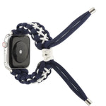 꼬임 우산 코드 스트랩, Apple 시리즈 7 41mm / 6 & SE & 5 & 4 40mm / 3 & 2 & 1 38mm용, Apple 시리즈 7 45mm / 6 & SE & 5 & 4 44mm / 3 & 2 & 1 42mm용